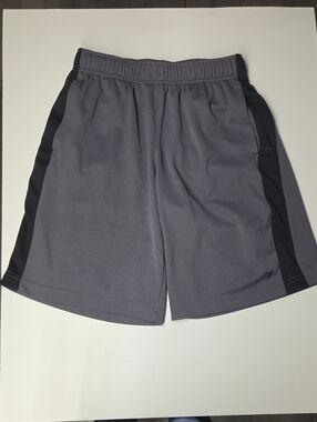 Old Navy Gray Athletic Shorts with Black Side Panels